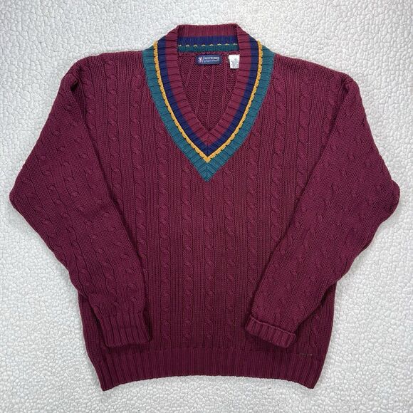 Austin Reed Other - VTG Austin Reed Sweater Men’s Large Cable Knit Chunky Multicolor